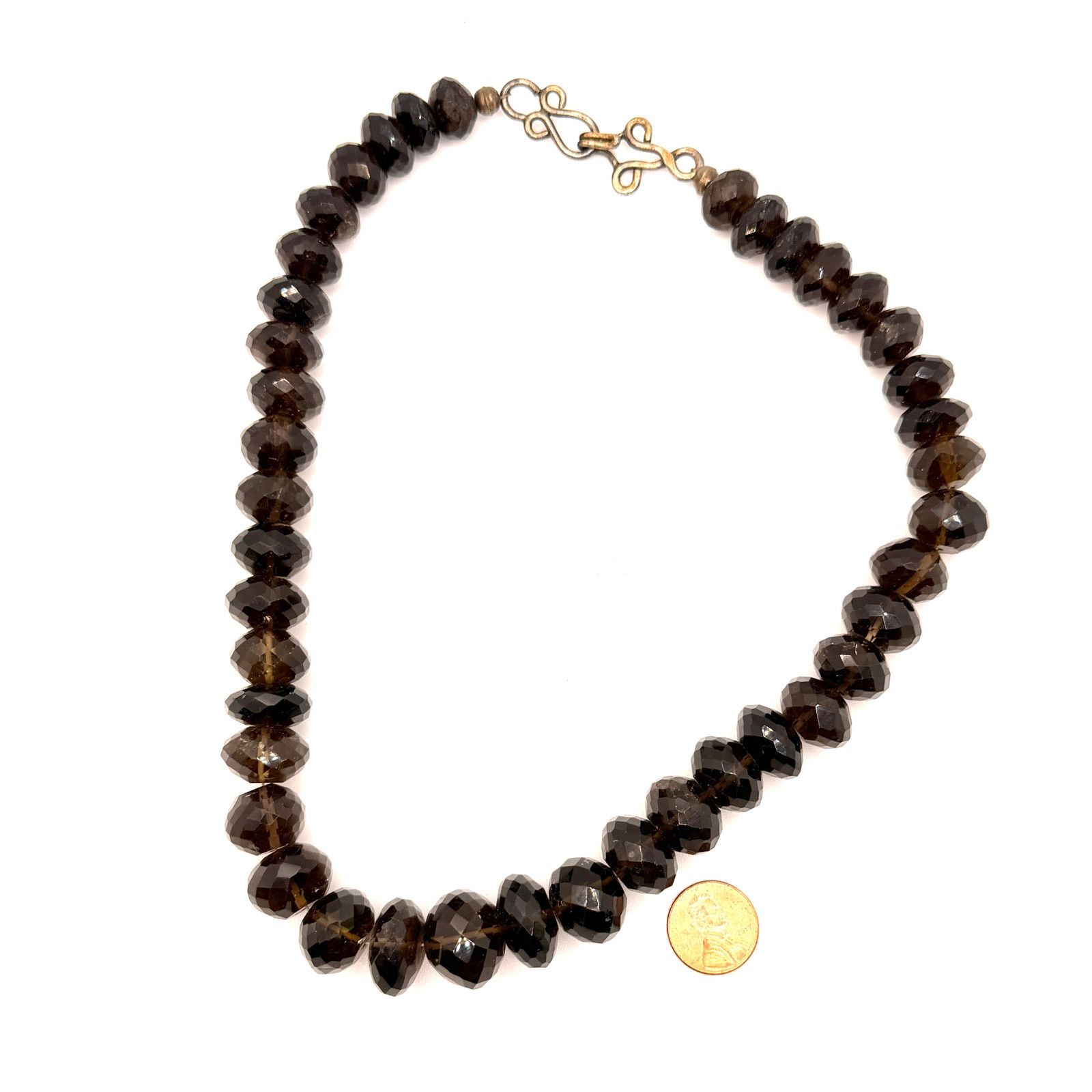 Handmade Vintage 90s Faceted Smoky Quartz Massive Statement Necklace Size ONE SIZE - 9 Thumbnail