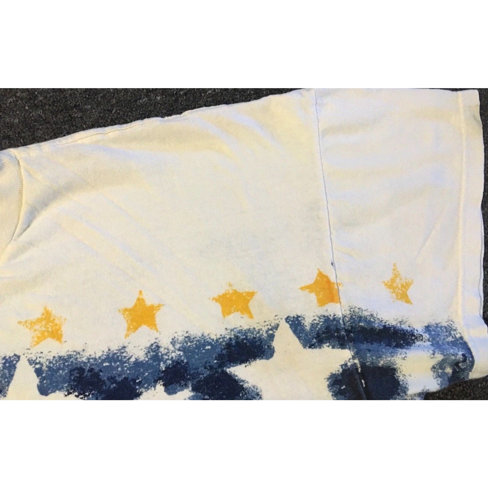 Disney VINTAGE Disney Mickey Mouse Flag AOP Faded Boxy Sleeping Shirt - Unisex Adults - One Size - White - 90s Grunge Cartoon TV Theme Size US M / EU 48-50 / 2 - 7 Thumbnail