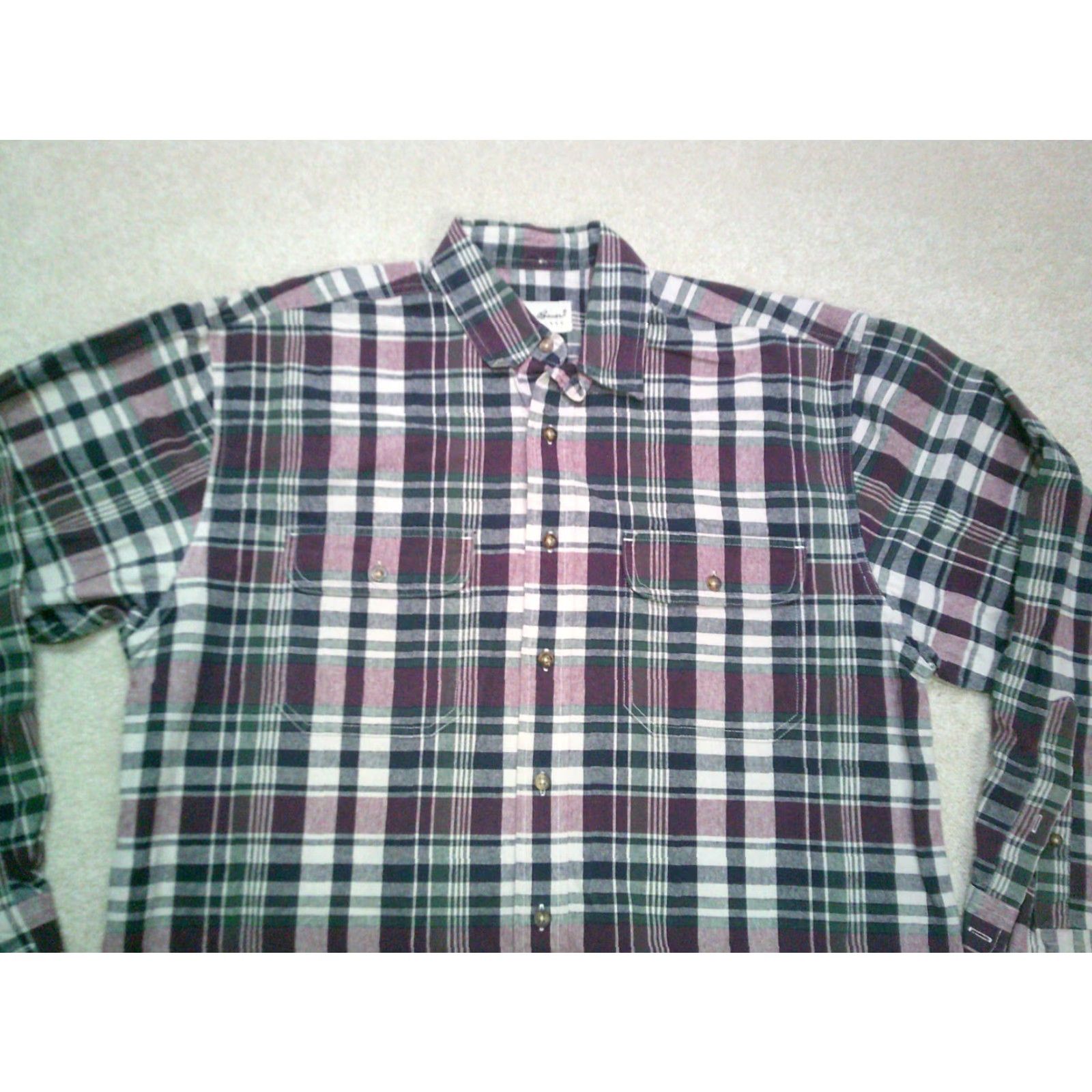 Eddie Bauer VINTAGE Eddie Bauer Button-Up Shirt Mens Medium Maroon Plaid Shirt Mens XL Maroon Plaid 90s Outdoor Casual Men Shirt Size US XL / EU 56 / 4 - 5 Thumbnail