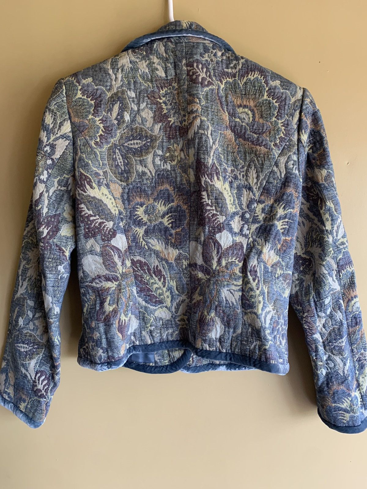 Robert Talbott × Talbots × Vintage Vintage Blazer Talbots Petites floral blue green pattern Size M / US 6-8 / IT 42-44 - 2 Thumbnail