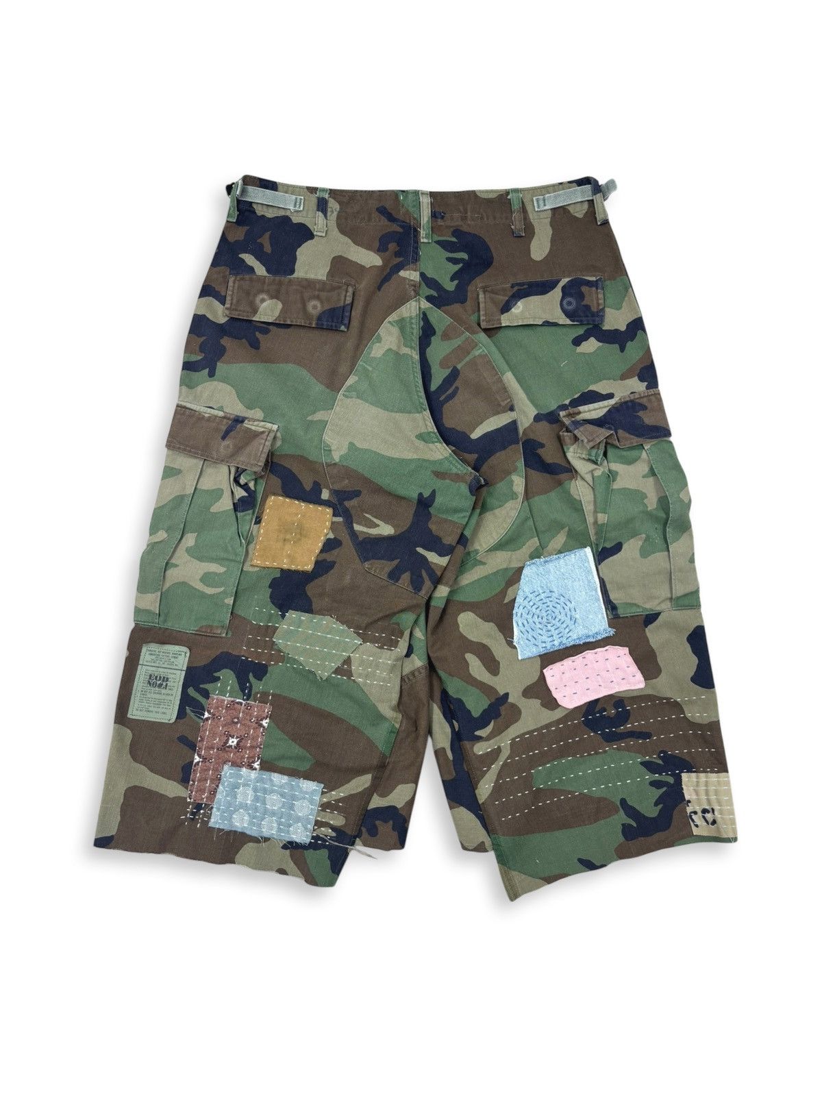 Vintage BDU Distressed Boro Sashiko Bermuda _ l Size US 32 / EU 48 - 2 Thumbnail