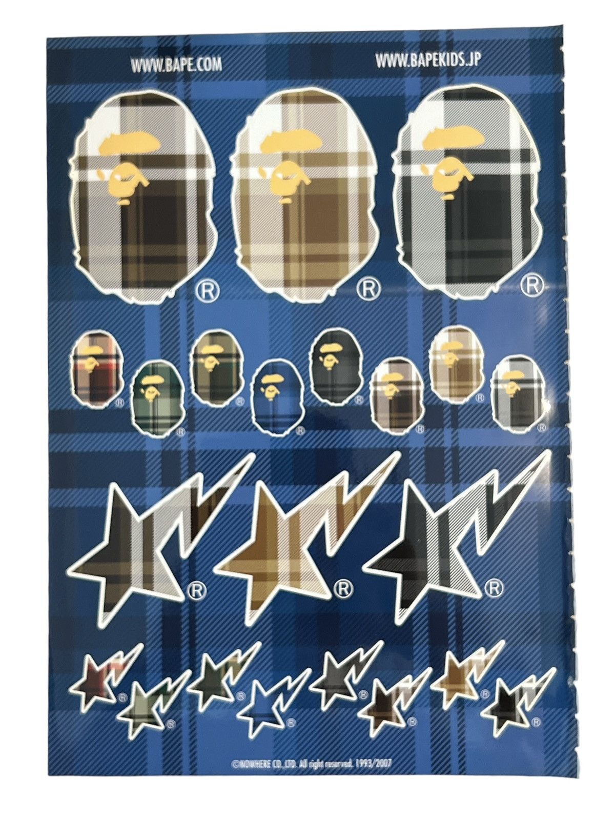 Bape Bape® BAPESTA Logo Sticker Sheet A Bathing Ape | Grailed