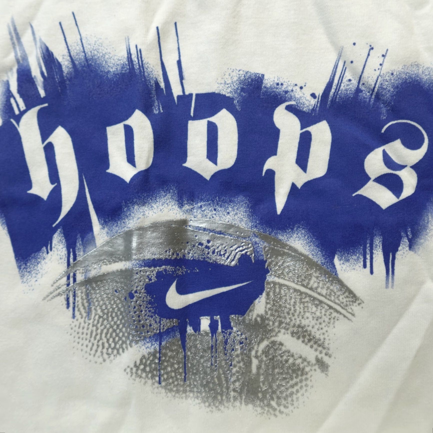 Nike VINTAGE Nike Shirt 2XL White Center Swoosh Hoops Double Sided Old Stock NEW Size US XXL / EU 58 / 5 - 6 Thumbnail