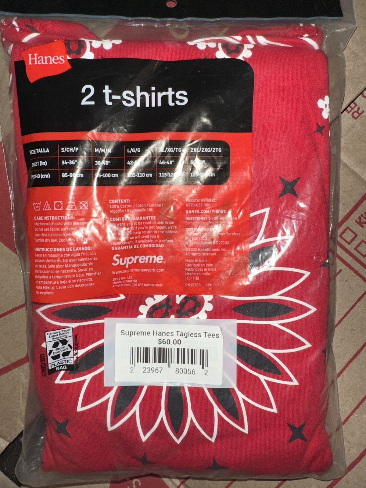 Supreme supreme tag less bandana tees Size US M / EU 48-50 / 2 - 2 Thumbnail