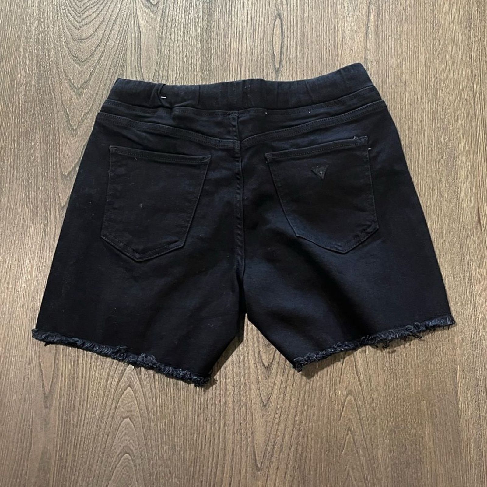 Guess NWOT Guess Black Distressed Denim Shorts Drawstring Size M Size 28" / US 6 / IT 42 - 8 Thumbnail