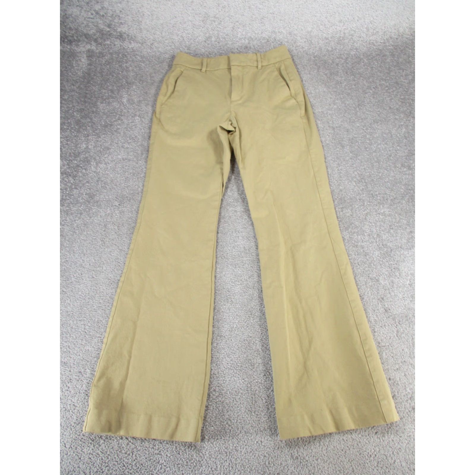 Everlane Everlane Pants Womens 0 Beige Khaki Cotton Flare Chino Size 25" / US 0 / IT 36 - 2 Thumbnail