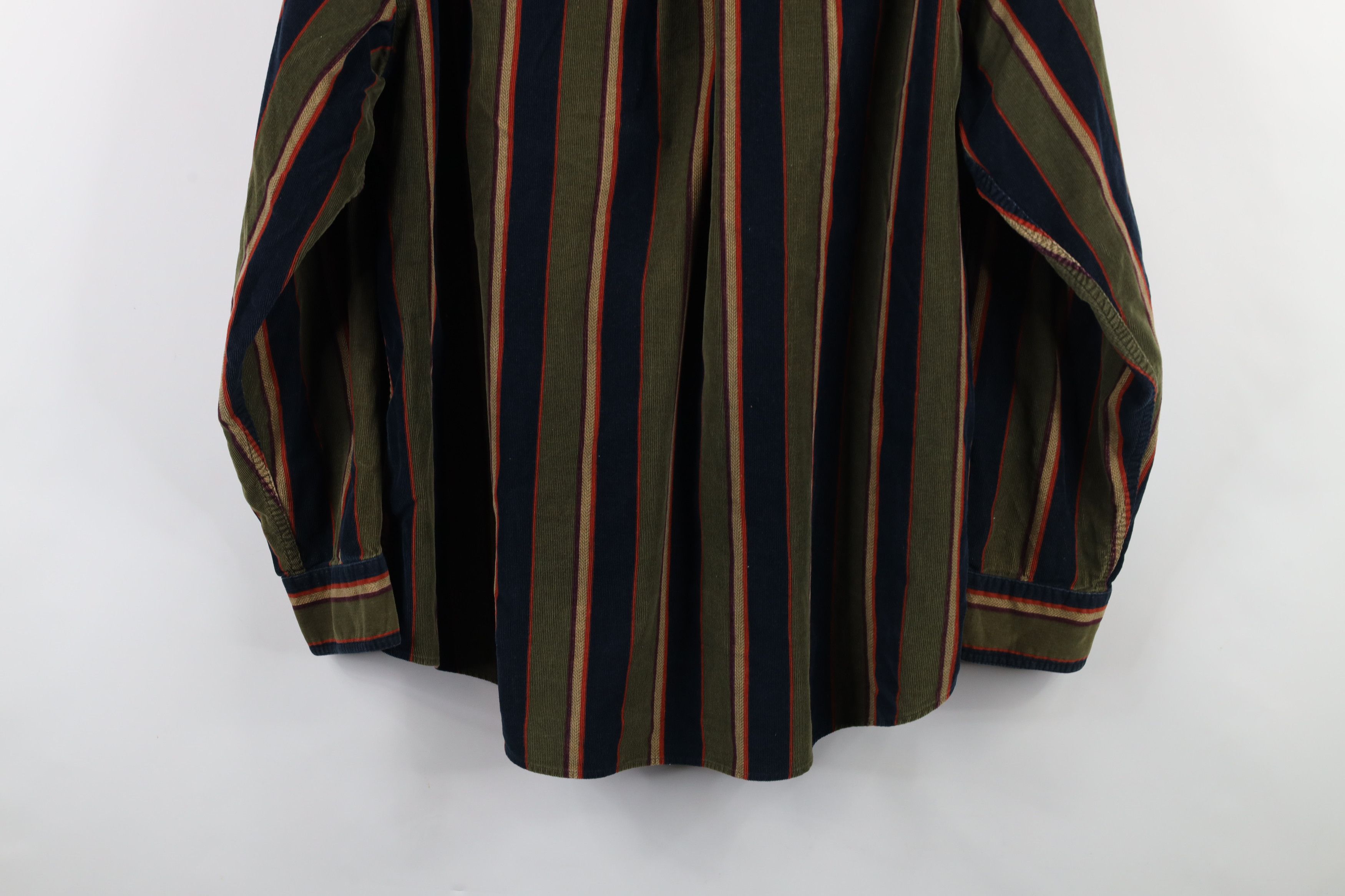 Vintage Vintage 90s Streetwear Block Corduroy Button Down Shirt Size US L / EU 52-54 / 3 - 14 Thumbnail