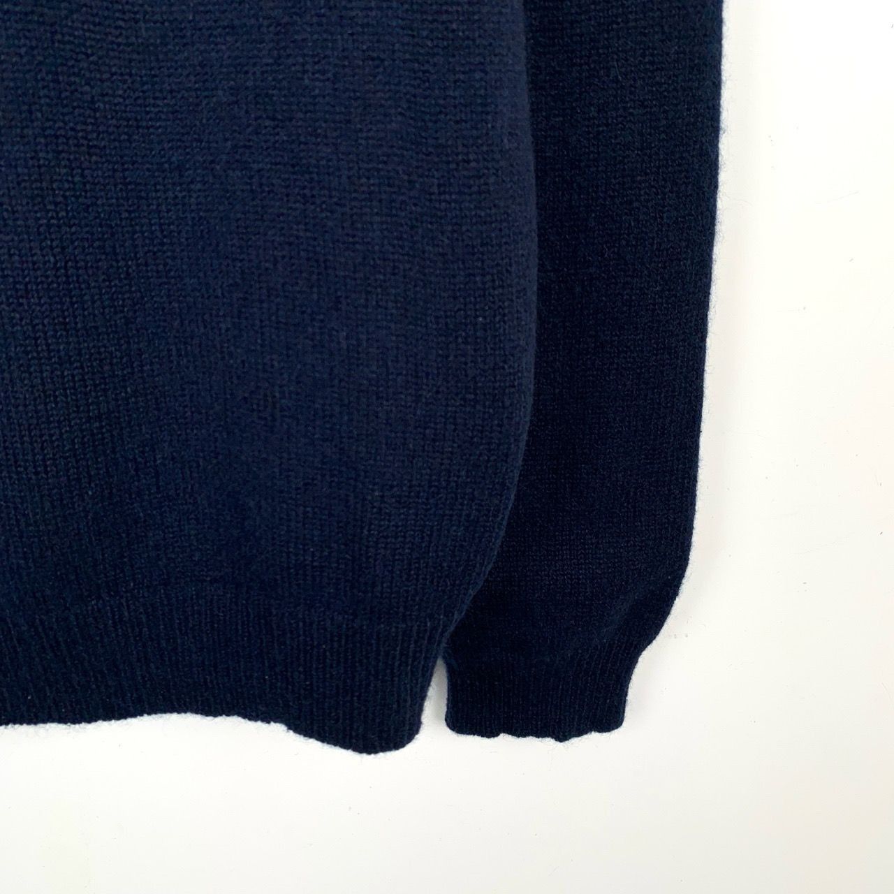 Max Mara MaxMara Logo Embroidered Blue Round-Neck Cashmere Sweater (S Size XS / US 0-2 / IT 36-38 - 4 Thumbnail