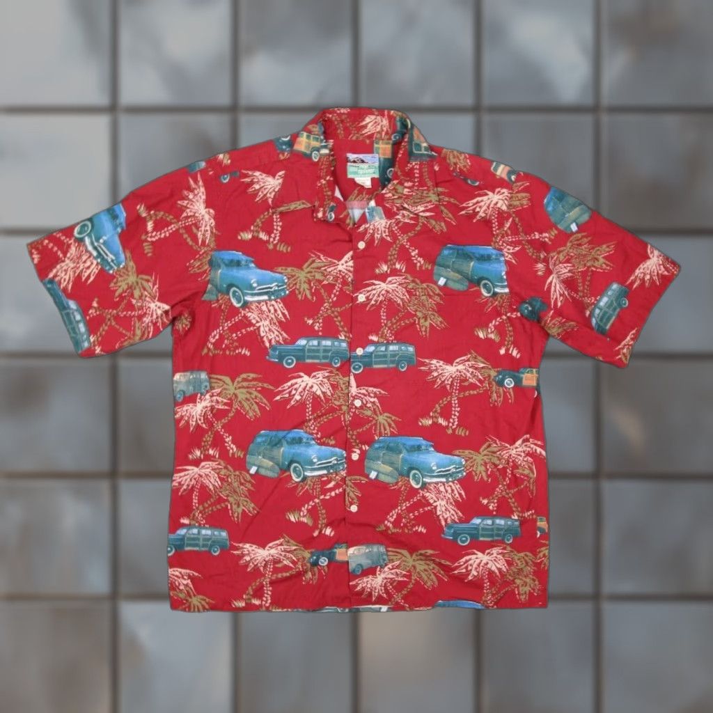 Reyn Spooner VINTAGE Reyn Spooner Shirt Mens M Red Button Up Cars Surfing Tiki Hawaiian Size US M / EU 48-50 / 2 - 1 Thumbnail