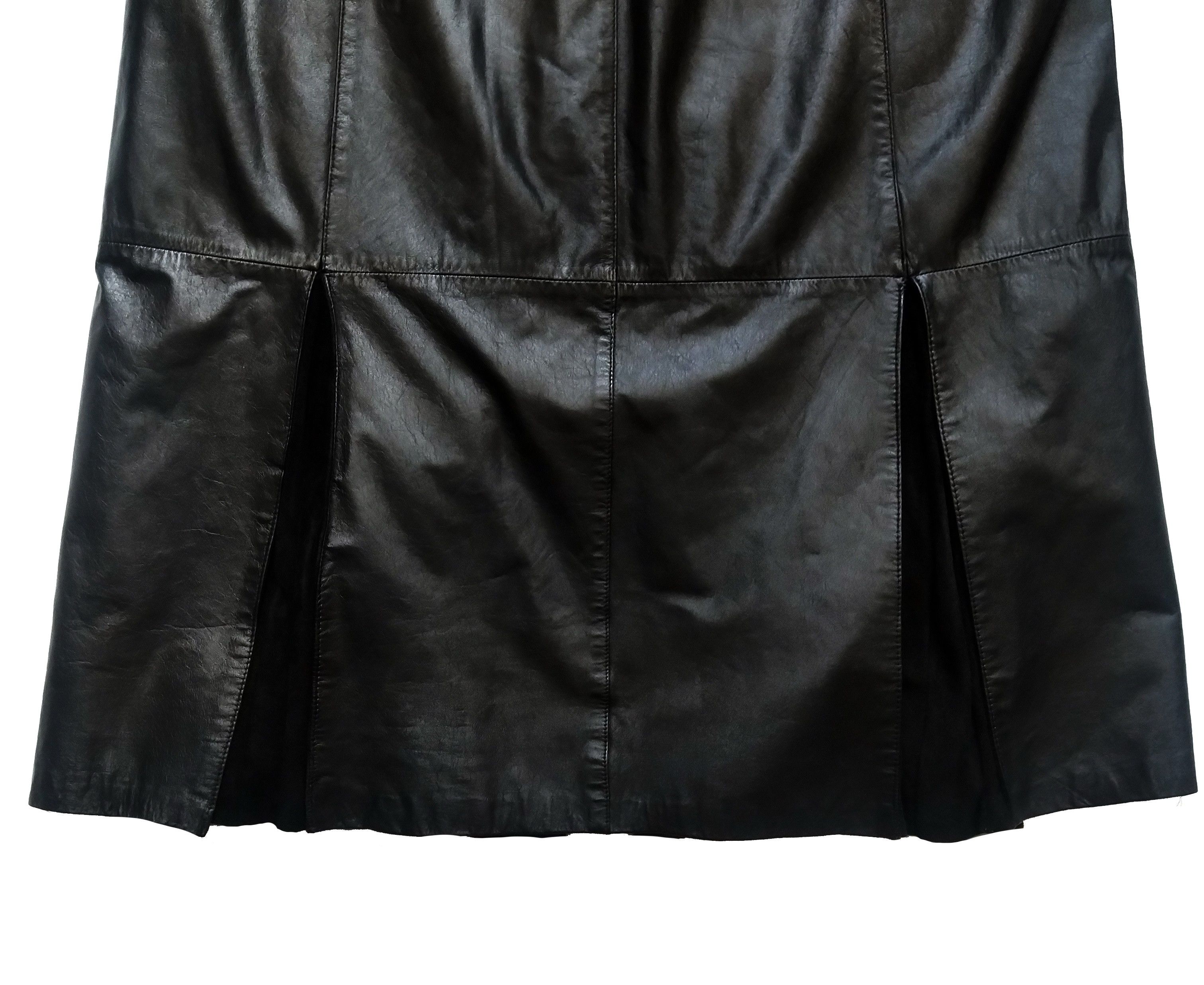 Vintage Rare vintage 90s women's black leather coat cloak Size M / US 6-8 / IT 42-44 - 14 Thumbnail