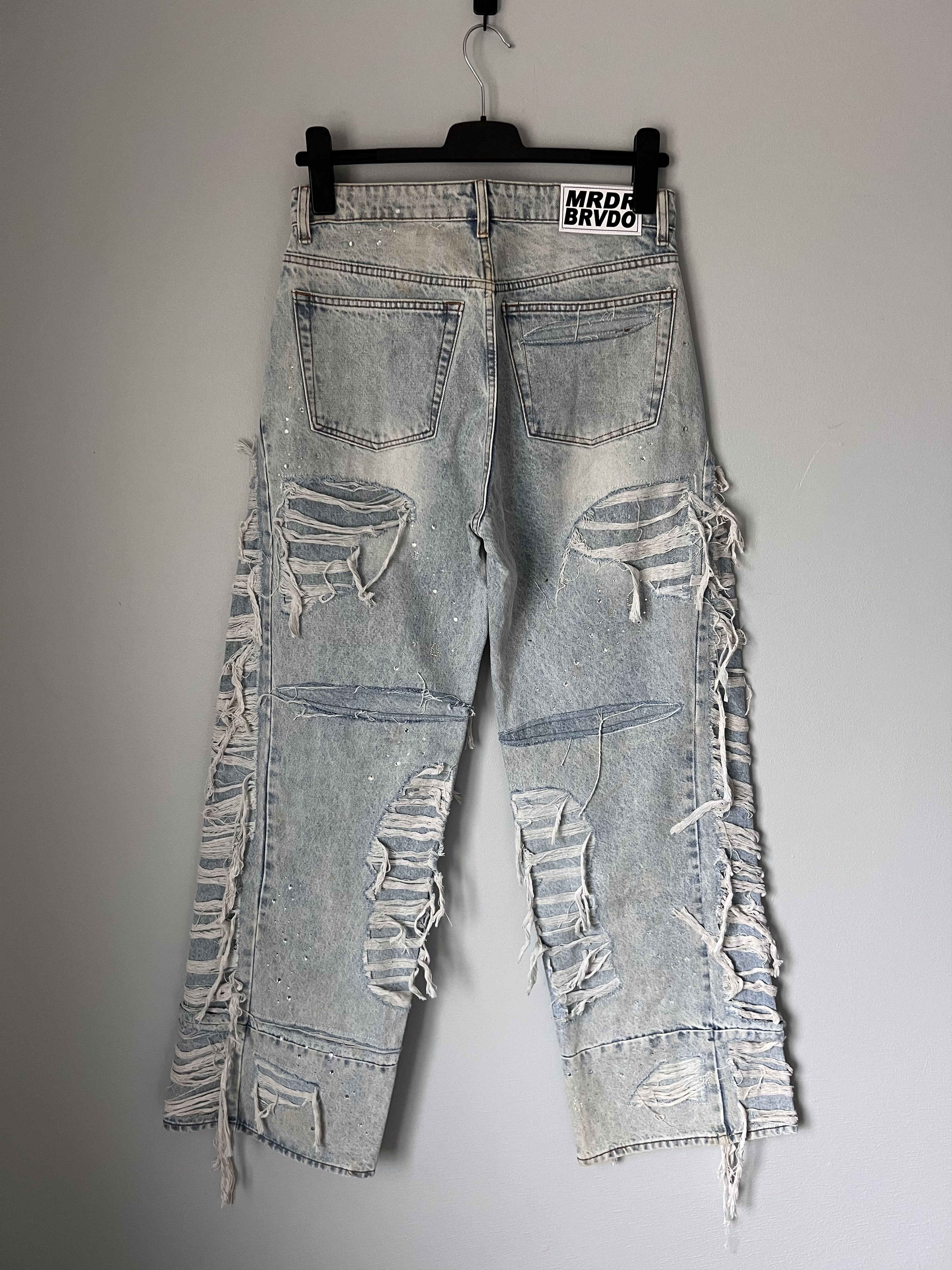 Who Decides War Who Decides War Ultra Flare Distressed Denim in Sky Size US 36 / EU 52 - 4 Thumbnail