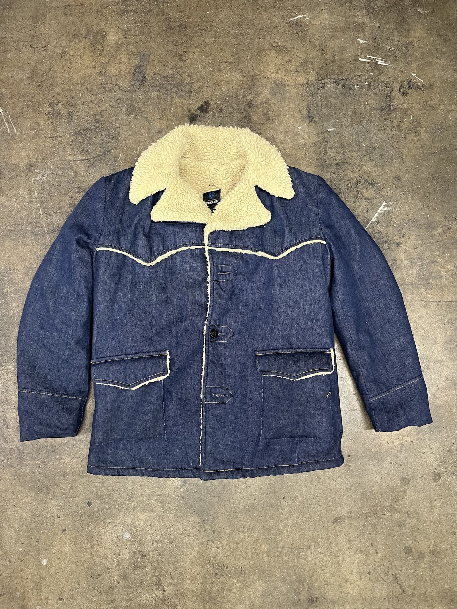 Vintage Vintage Cooper Sherpa Lined Denim Jacket Szie 42 (L) Size US L / EU 52-54 / 3 - 1 Thumbnail