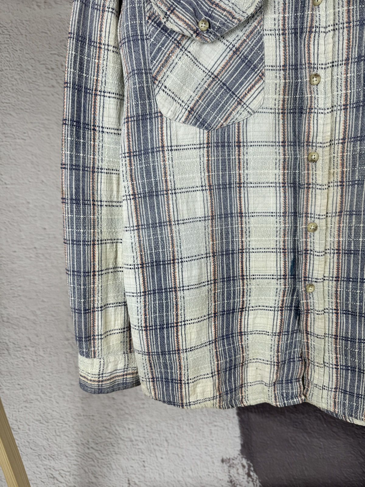 Japanese Brand OshKosh bgosh vintage Japan Workwear checkered flannel shirt Size US M / EU 48-50 / 2 - 7 Thumbnail