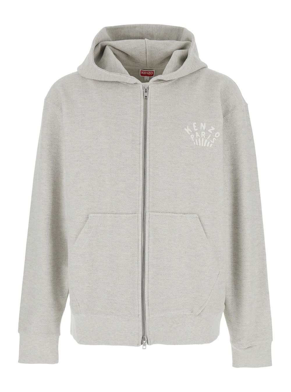 'Dragonfly' Grey Sweatshirt with Logo Lettering on the Front and Maxi Logo on the Rear in Cotton Stretch Man