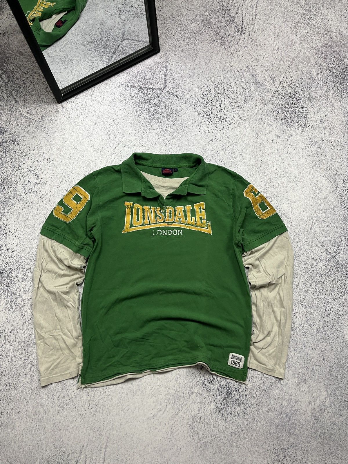 Lonsdale Vintage Lonsdale Polo tee Big Logo Old Money 00s USA Size US M / EU 48-50 / 2 - 1 Thumbnail