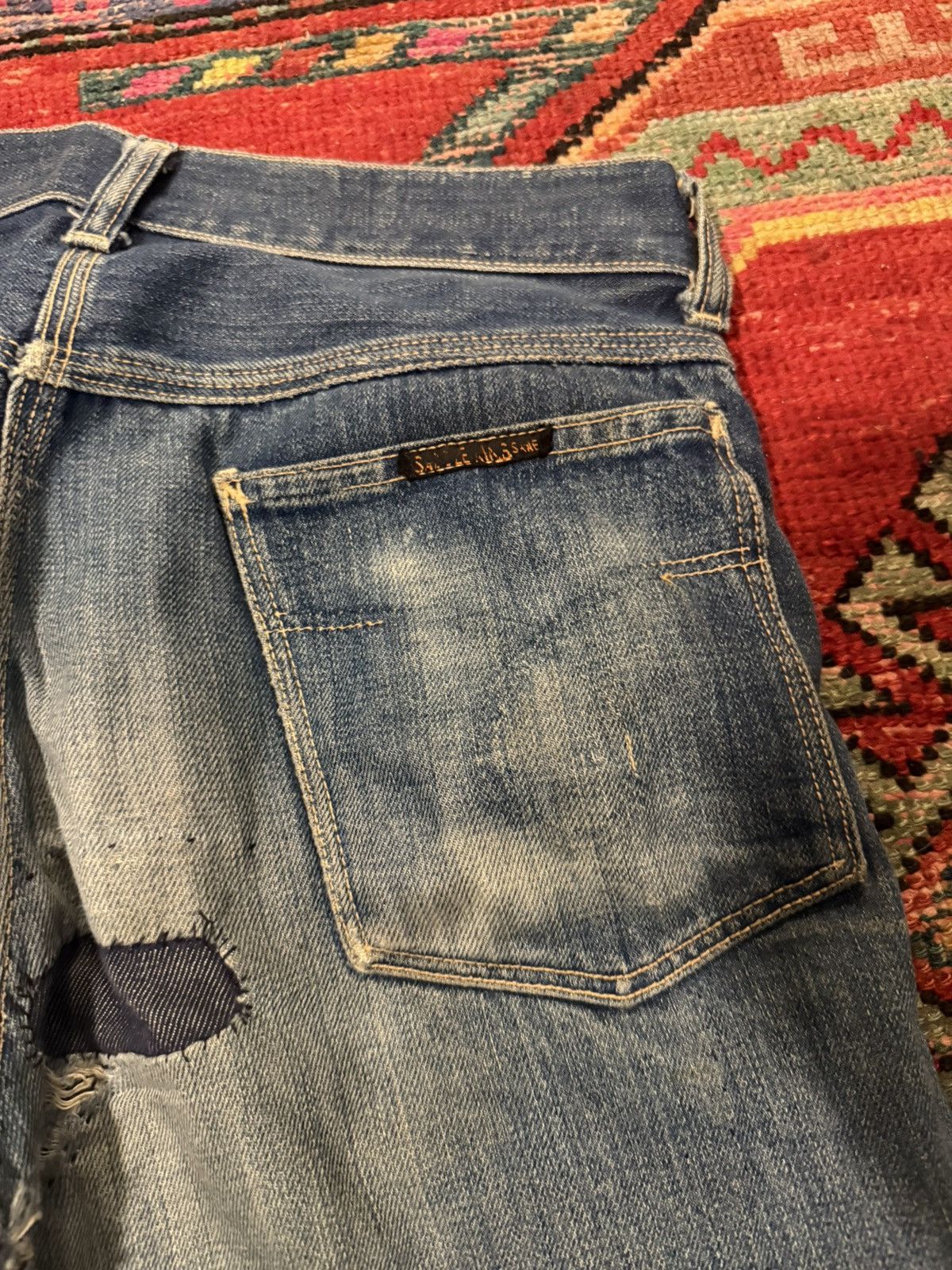 Vintage 1950s saddle king 5 pocket jeans Size US 29 - 9 Thumbnail