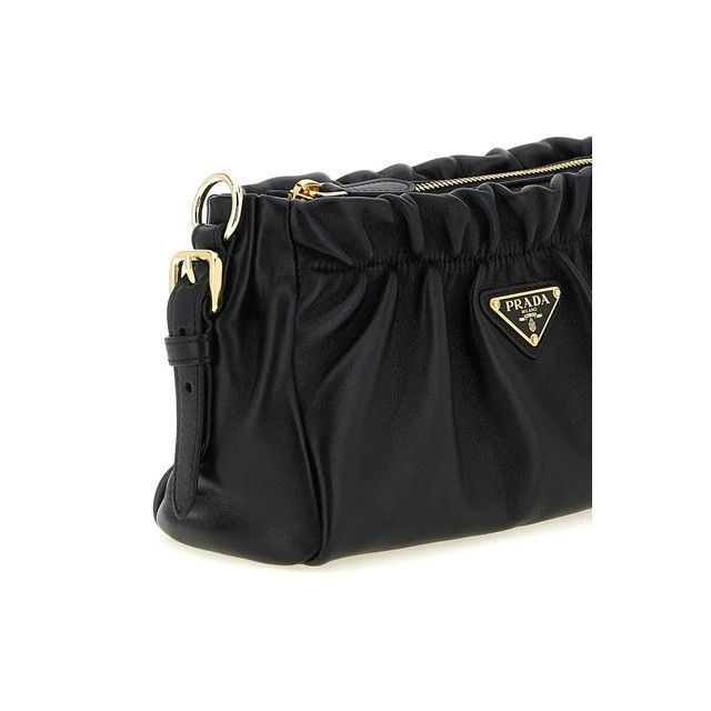 Prada PRADA Black Leather Top Handle Bag New Size ONE SIZE - 3 Thumbnail