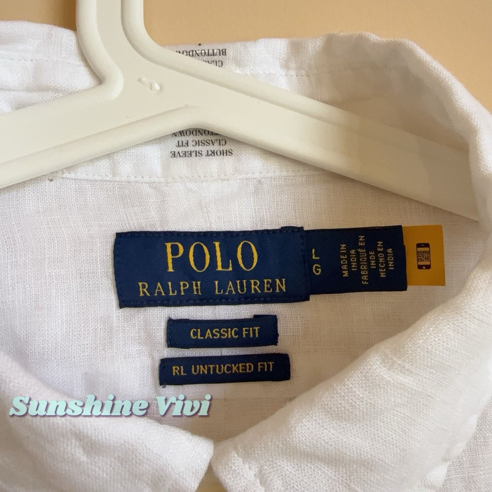 Polo Ralph Lauren NWT Polo Ralph Lauren Linen Shirt women White Short Sleeve Size US L / EU 52-54 / 3 - 6 Thumbnail