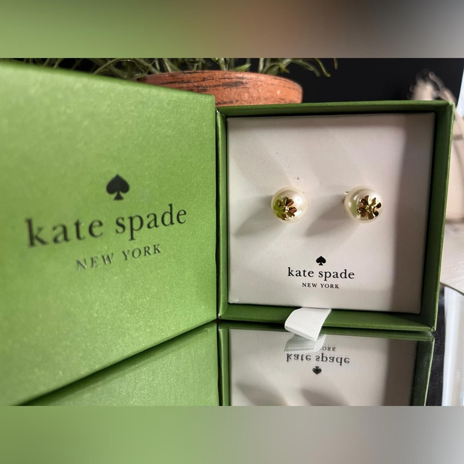 Kate Spade New York Pearls with Gold Flower Stud Earrings