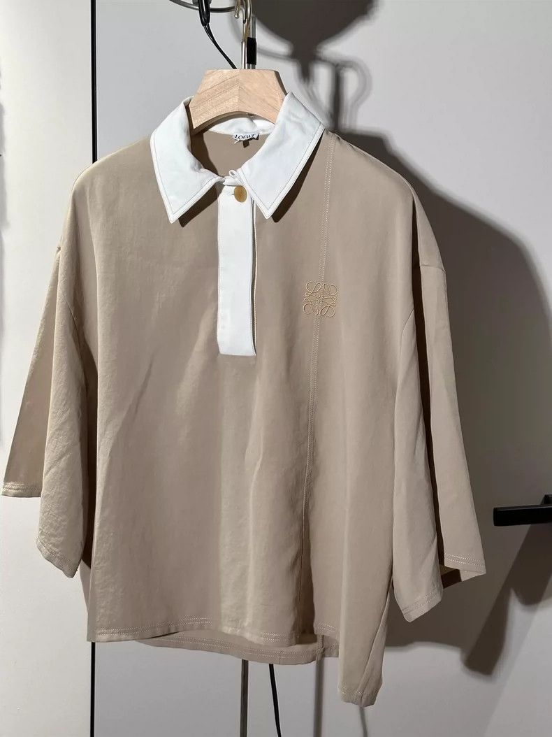 Loewe Loewe Colorblock Polo Collar Blouse - dmc Size US L / EU 52-54 / 3 - 1 Thumbnail