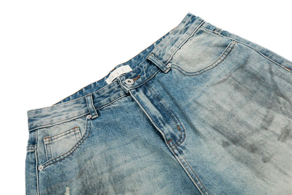 Japanese Brand × Jean Trendy punk distressed contrasting washed ripped jeans Size US 32 / EU 48 - 4 Thumbnail