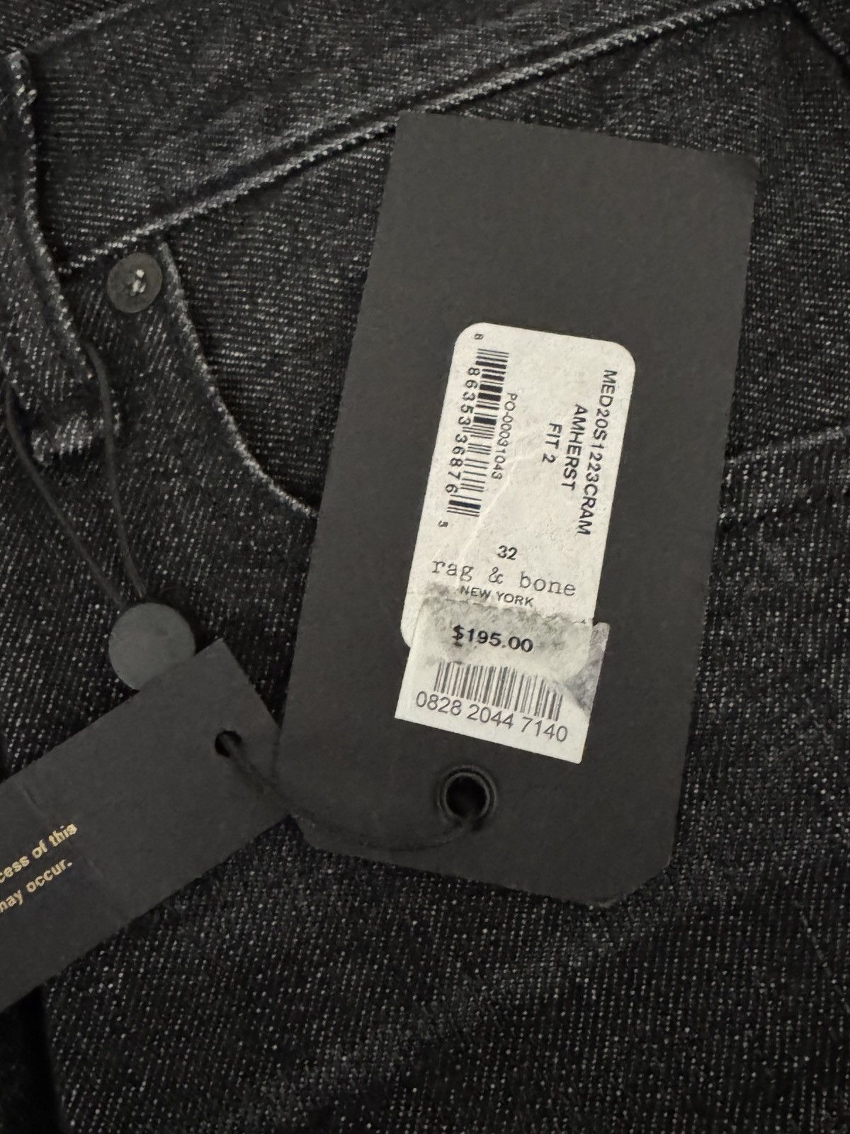 Rag & Bone (Last call!) Rag & Bone - Very Dark Grey Denim Jeans Size US 32 / EU 48 - 5 Thumbnail
