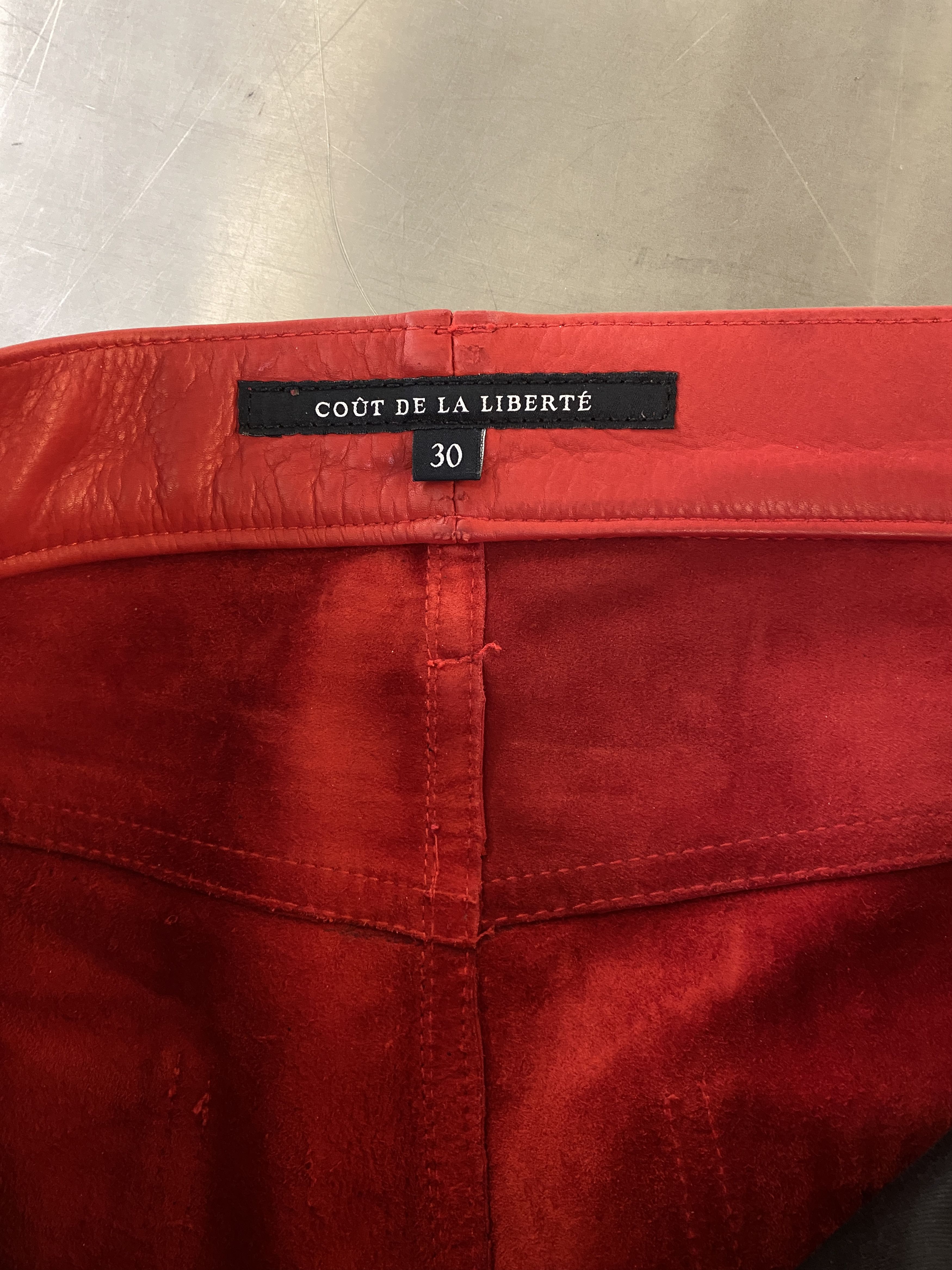 Cout de la Liberte $3,980 COUT DE LA LIBERTÉ JIMMY/BABY G LEATHER FLARE PANTS Size US 30 / EU 46 - 7 Thumbnail