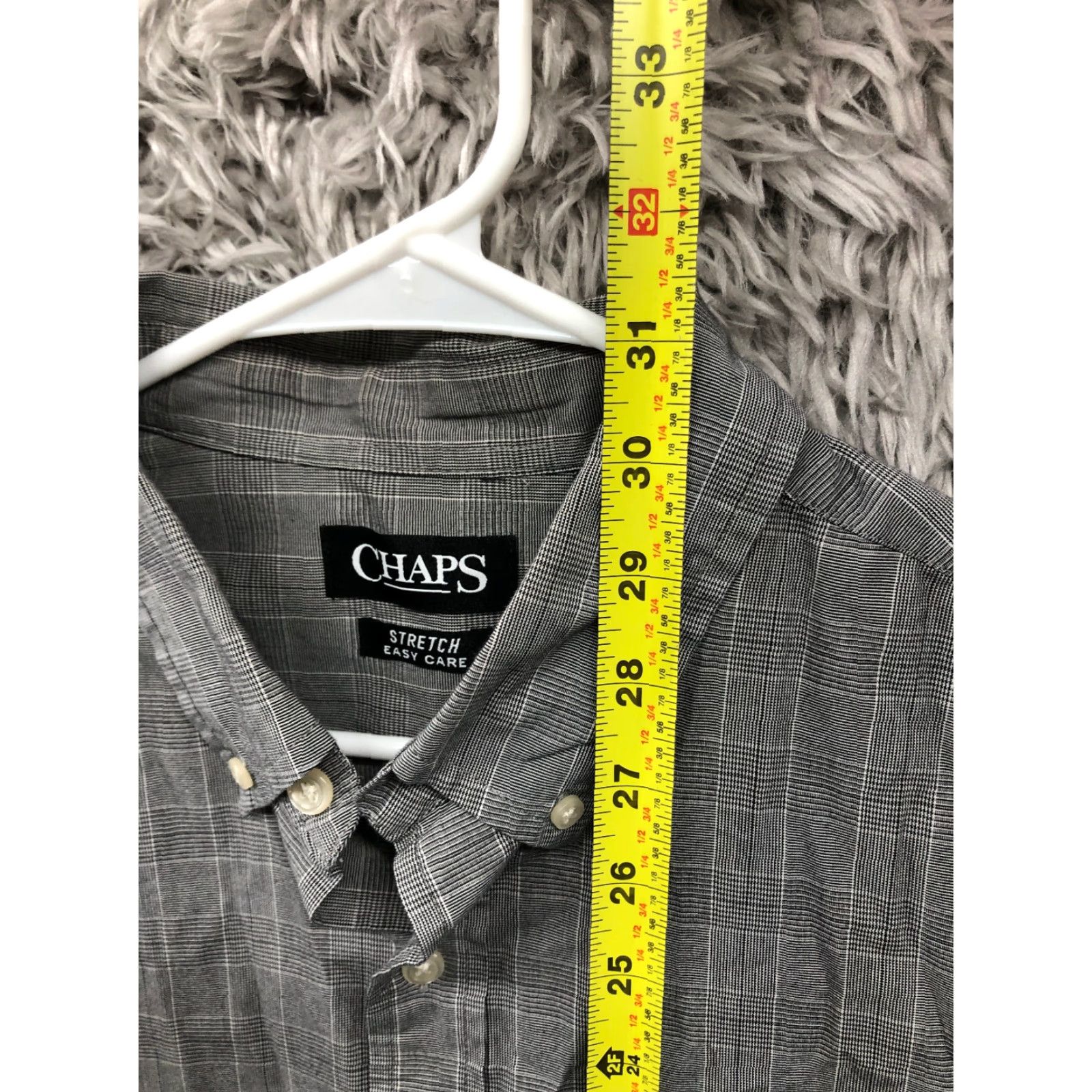 Chaps Chaps Shirt L Mens Gray Plaid Long Sleeve Button-Down Collar Shirt Size US L / EU 52-54 / 3 - 5 Thumbnail