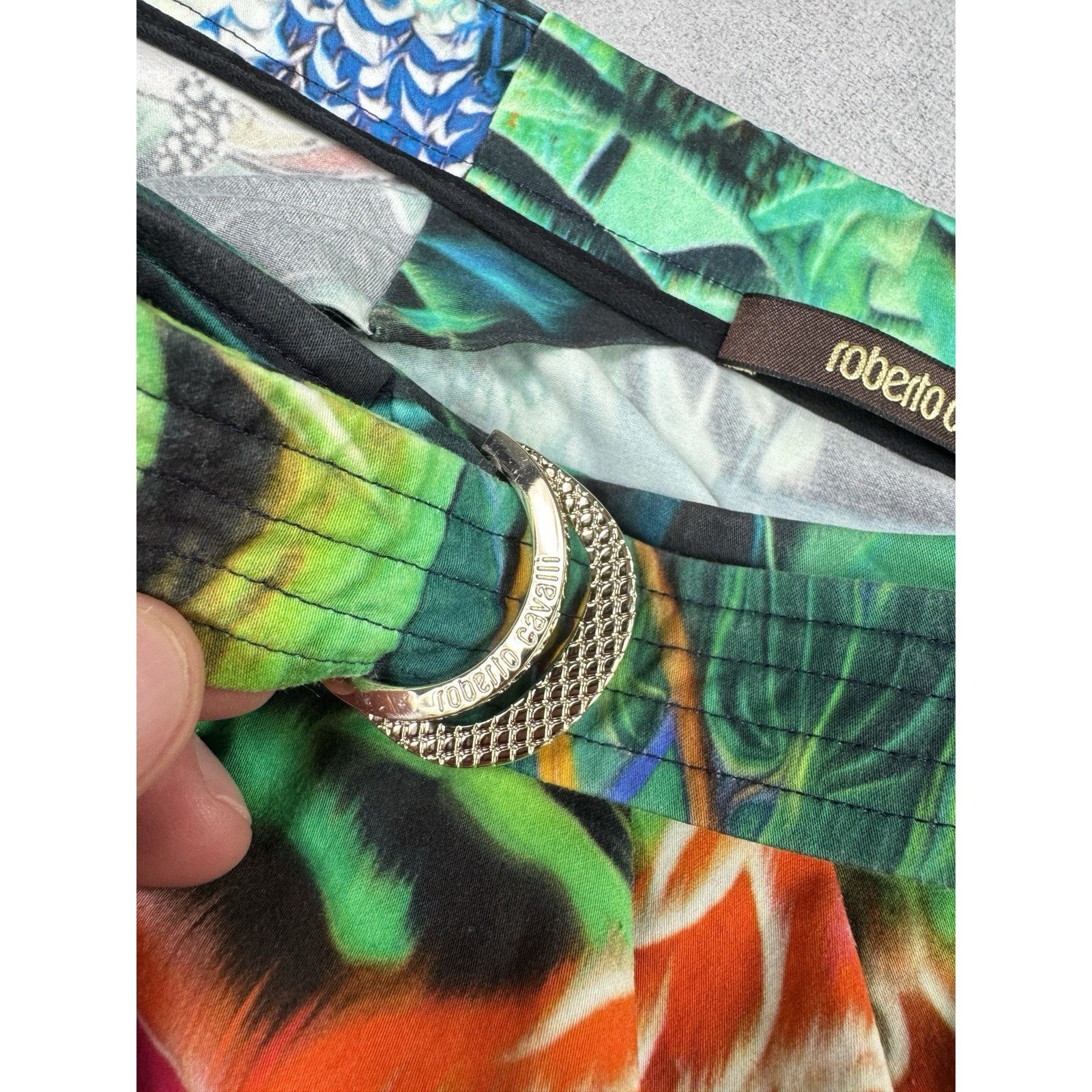 Roberto Cavalli Roberto Cavalli Women Mini Skirt Floral Avant Garde Size 29" - 13 Thumbnail