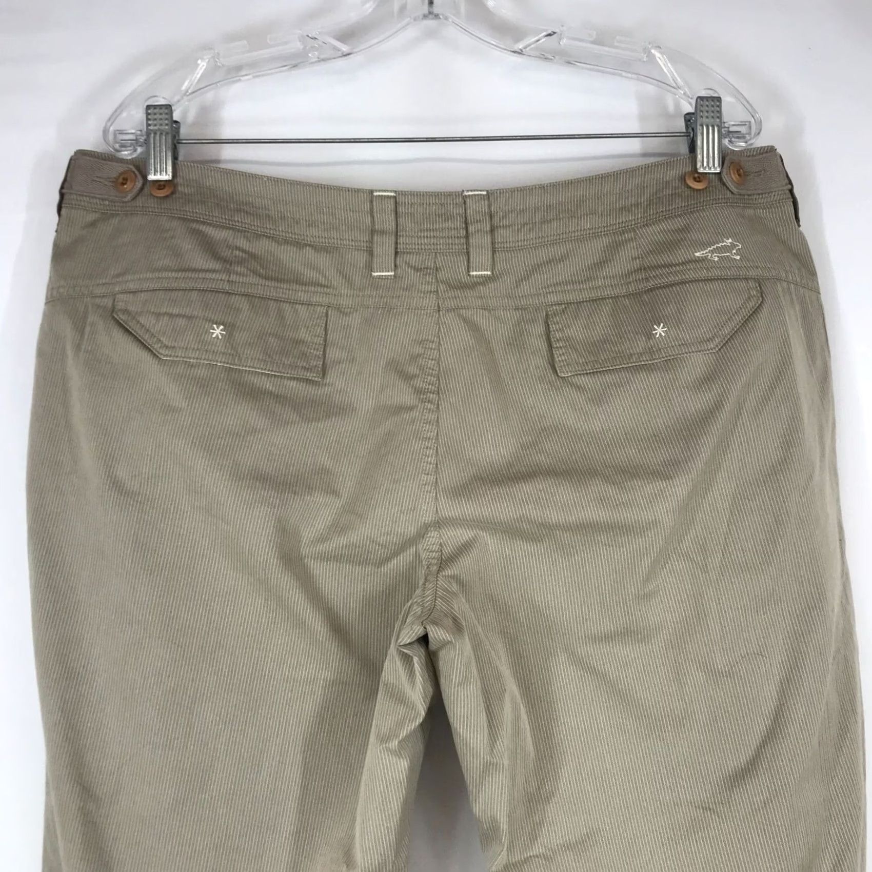 Vintage HORNY TOAD WOMEN'S CAPRI CAPRI 14 BEIGE ADJUSTABLE WAIST COTTON BLEND YOLO Size 36" / US 14 / IT 50 - 5 Thumbnail