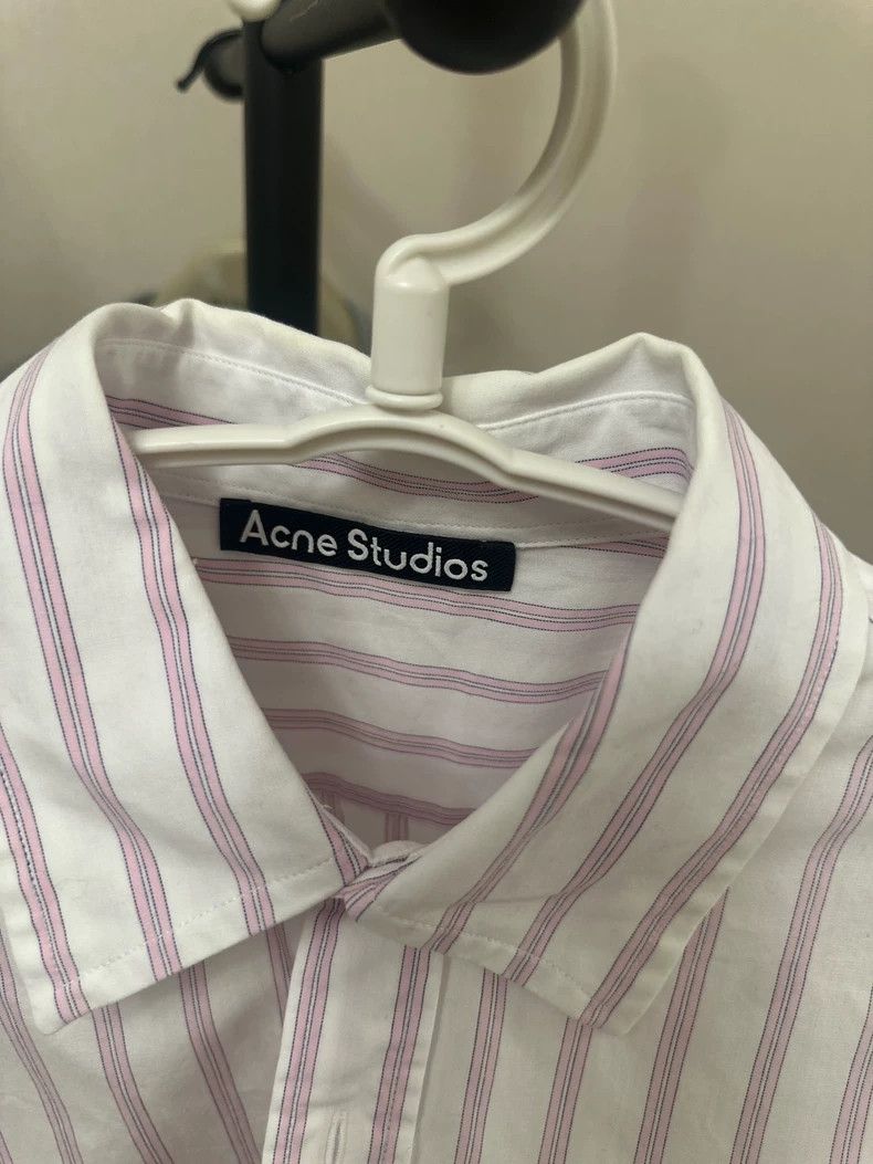 Acne Studios acne studios White and pink pointed-collar shirt Size US XS / EU 42 / 0 - 4 Thumbnail