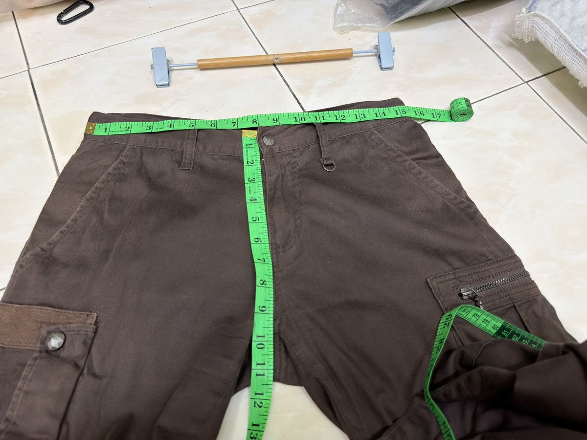 Japanese Brand Vintage Semantic Design Bondage Cargo Pants Brown Flared Y2K Size US 30 / EU 46 - 14 Thumbnail