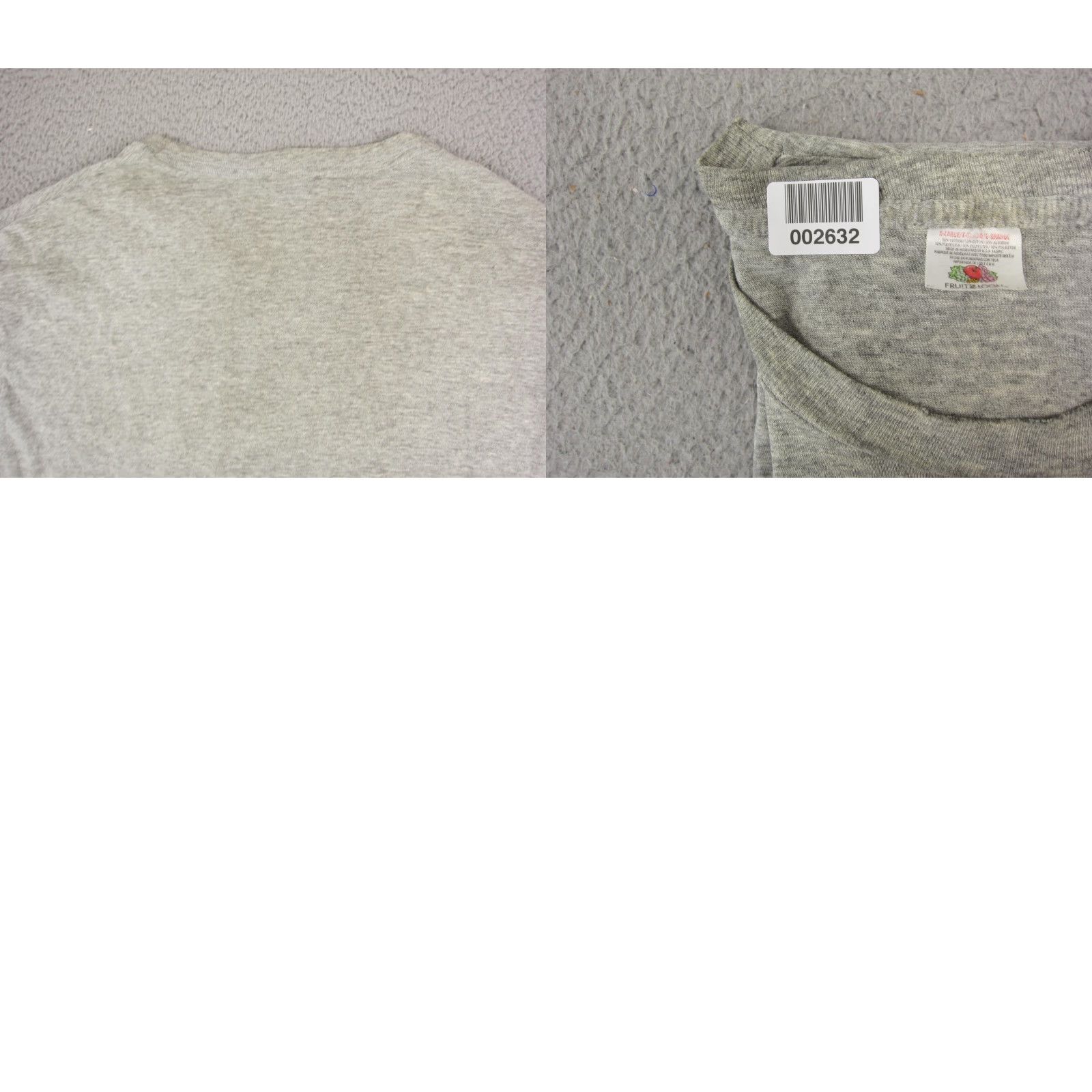 Fruit Of The Loom VINTAGE Fruit of the Loom Shirt Adult XL Gray Mens Distressed Size US XL / EU 56 / 4 - 9 Thumbnail