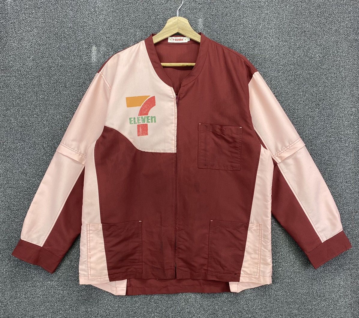 Vintage 90's 7 ELEVEN Uniform Workwear Zip Up Jacket