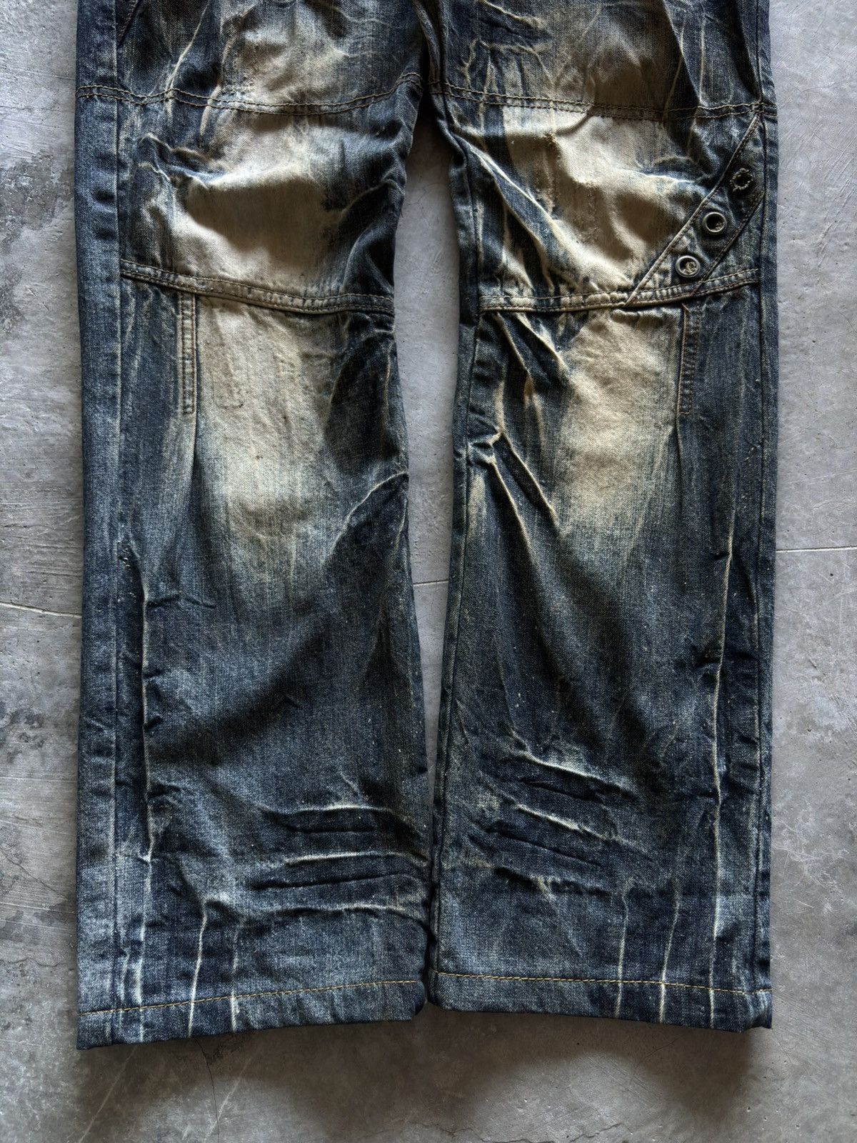 If Six Was Nine PUNK MINISTRY double waist crazy rusty wash japanese mudmax Size US 31 - 12 Thumbnail