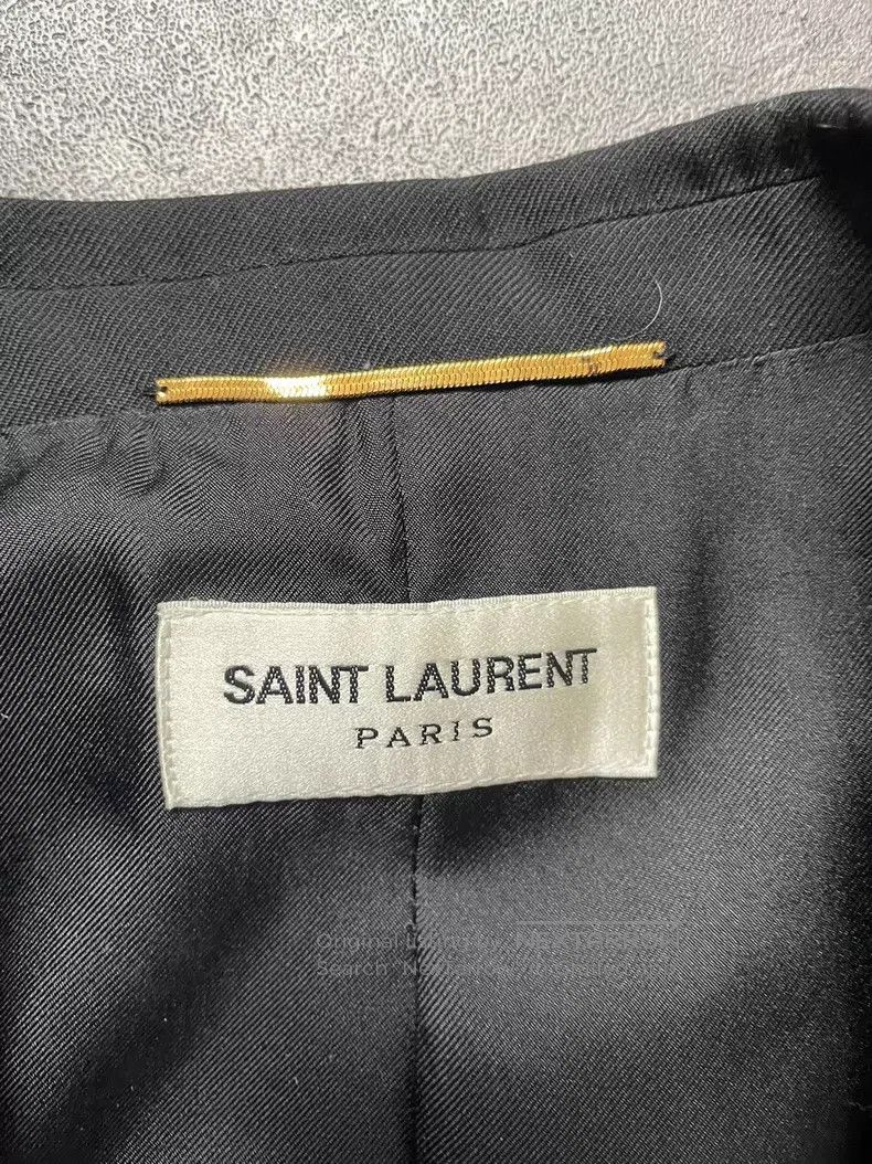 Saint Laurent Paris Saint Laurent Paris Black Notched Lapel Smoking Suit Size XS / US 0-2 / IT 36-38 - 4 Thumbnail