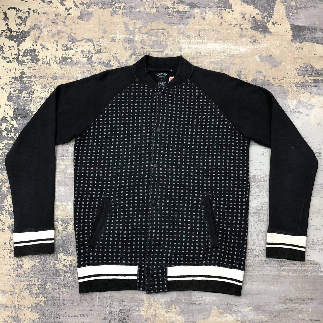 Stussy Y358 STUSSY AUTHENTIC MONOGRAM FULLPRINT VARSITY JACKET Size US S / EU 44-46 / 1 - 1 Thumbnail