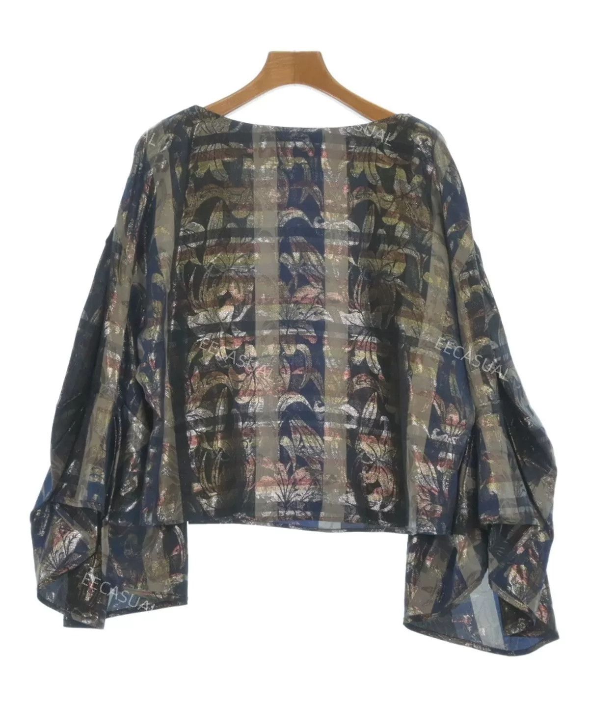 Other Mame Kurogouchi Gold Foil Blouson Sleeve Top Size M / US 6-8 / IT 42-44 - 1 Thumbnail
