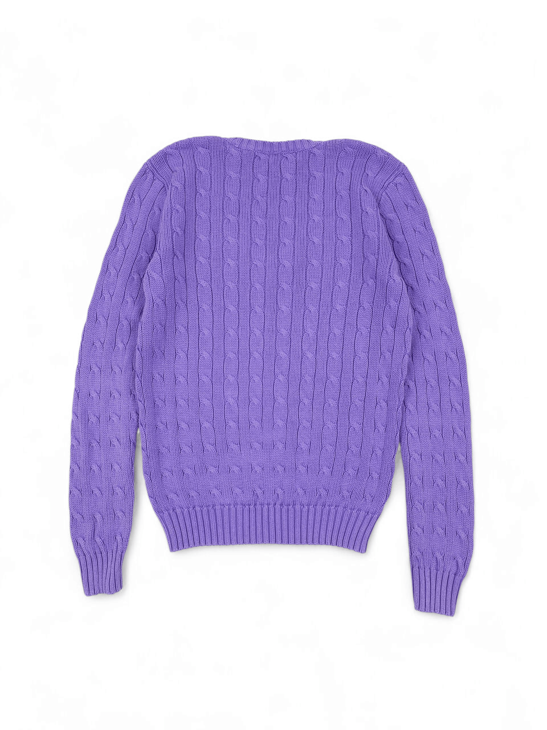 Polo Ralph Lauren 💎 Vintage Ralph Lauren Rope Cable Knit Basic Logo Sweater Size M / US 6-8 / IT 42-44 - 5 Thumbnail