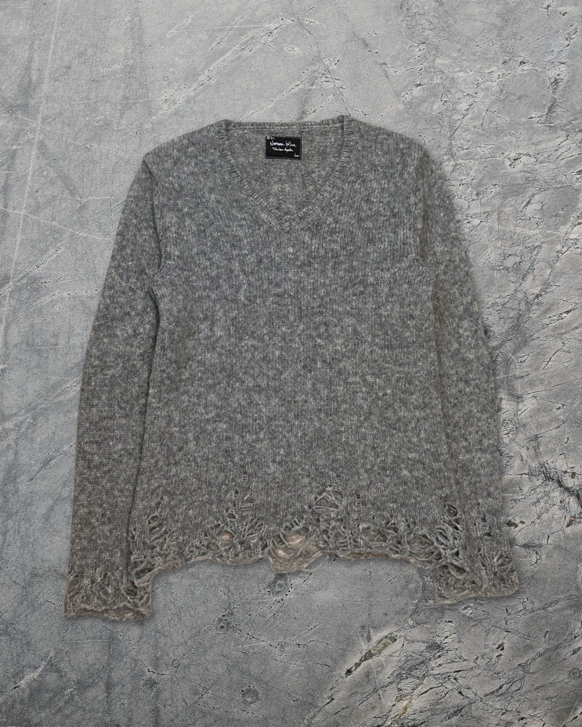 Number (N)ine × Takahiromiyashita The Soloist. Number (N)ine AW09  distressed mohair knit | Grailed