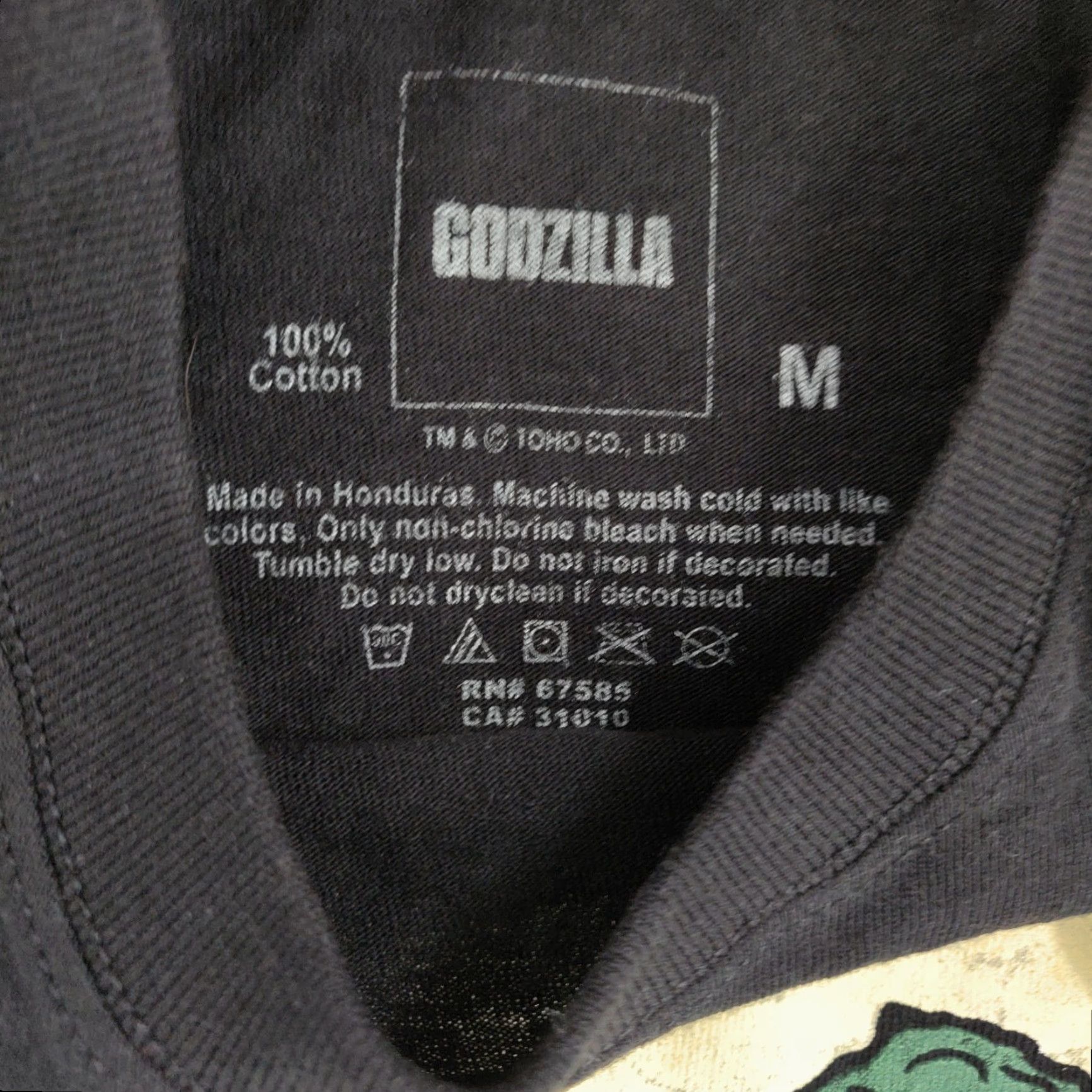 Vintage Godzilla Shirt Men's M Black Short Sleeve Tee Movie Graphic 80s 90s Mens Size US M / EU 48-50 / 2 - 7 Thumbnail
