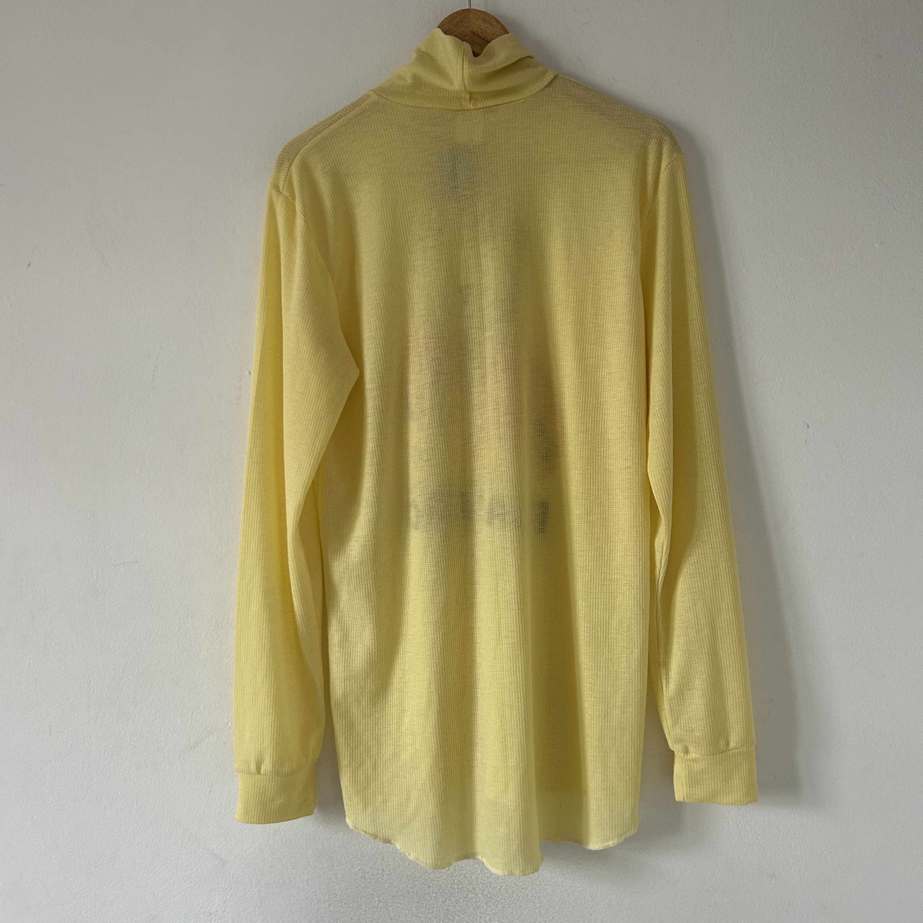Vintage Custom made Flat Eric Vintage yellow turtleneck knit sweater Size XXL / US 16-18 / IT 52-54 - 8 Thumbnail