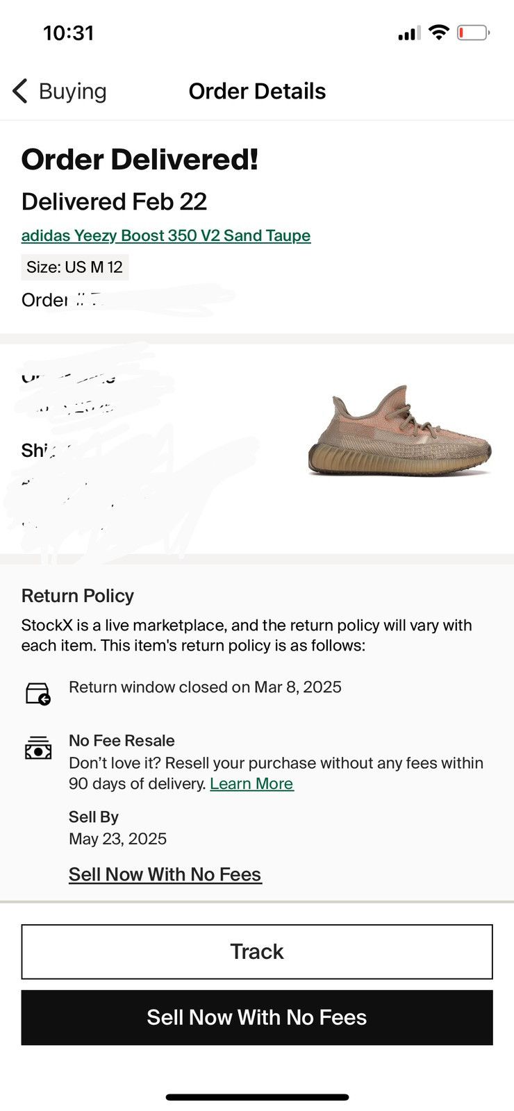 Adidas Yeezy Boost 350 Sand Taupe Size US 12 / EU 45 - 7 Thumbnail
