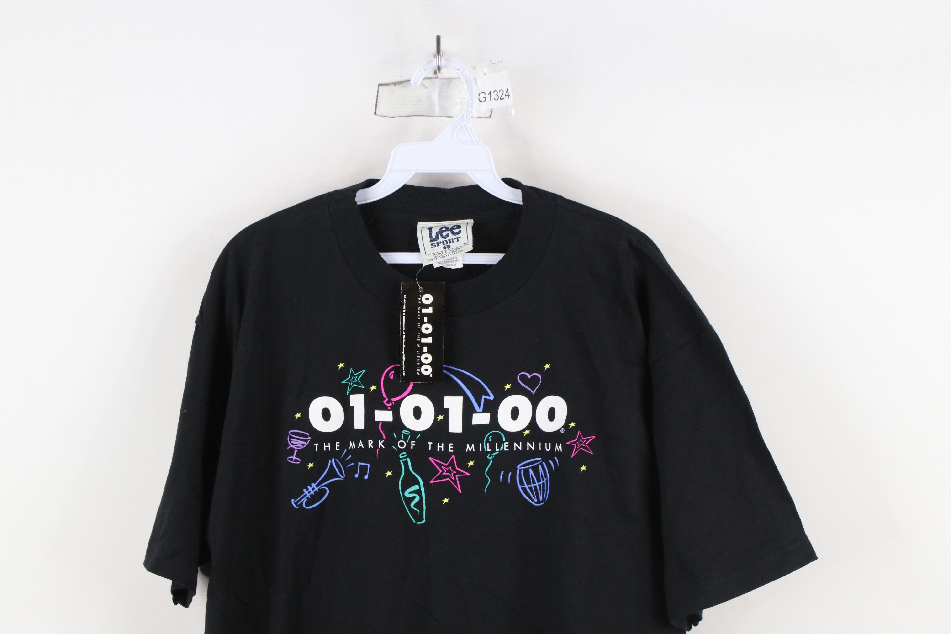 Lee × Vintage Deadstock Vintage Y2K 2000 Millennium Short Sleeve T-Shirt Size US L / EU 52-54 / 3 - 2 Thumbnail
