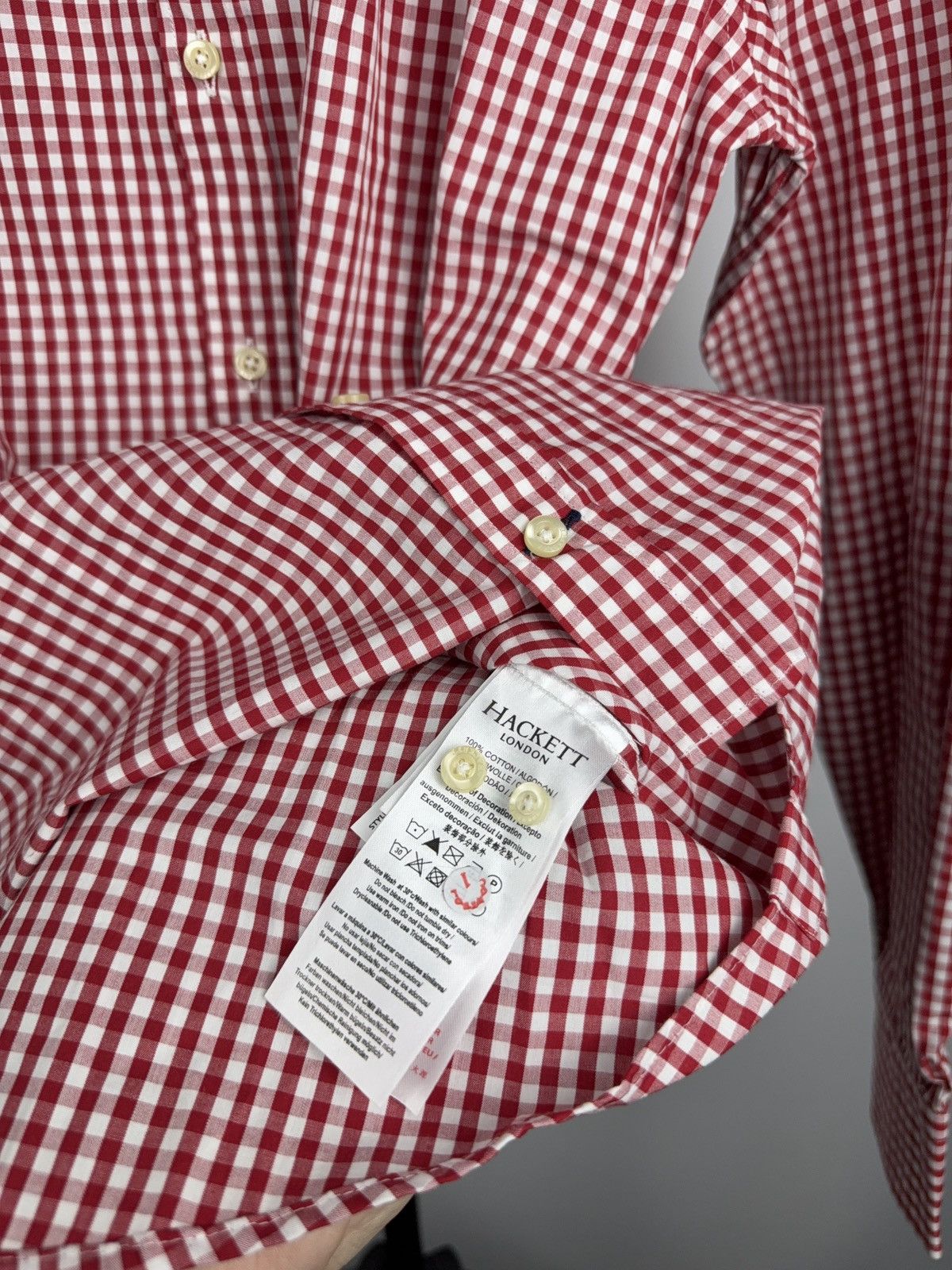 Hackett Luxury Hackett London Red Gingham Check Shirt XS / 14-15Y Size US XS / EU 42 / 0 - 6 Thumbnail