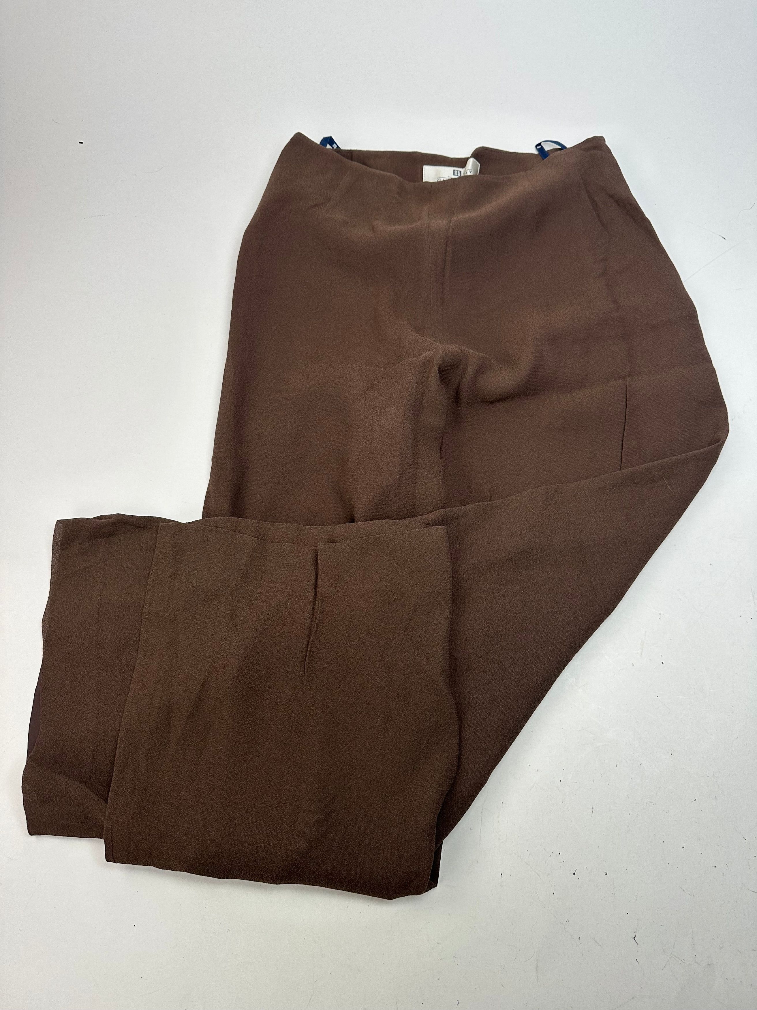 Givenchy Vintage Thin Layered Wide Leg Wool Pants Brown S Size 27" / US 4 / IT 40 - 1 Thumbnail