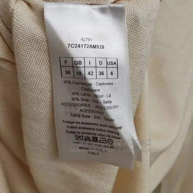 Dior Dior Women's Cream Wool Long Sleeve Knit Sweater . Size S / US 4 / IT 40 - 5 Thumbnail