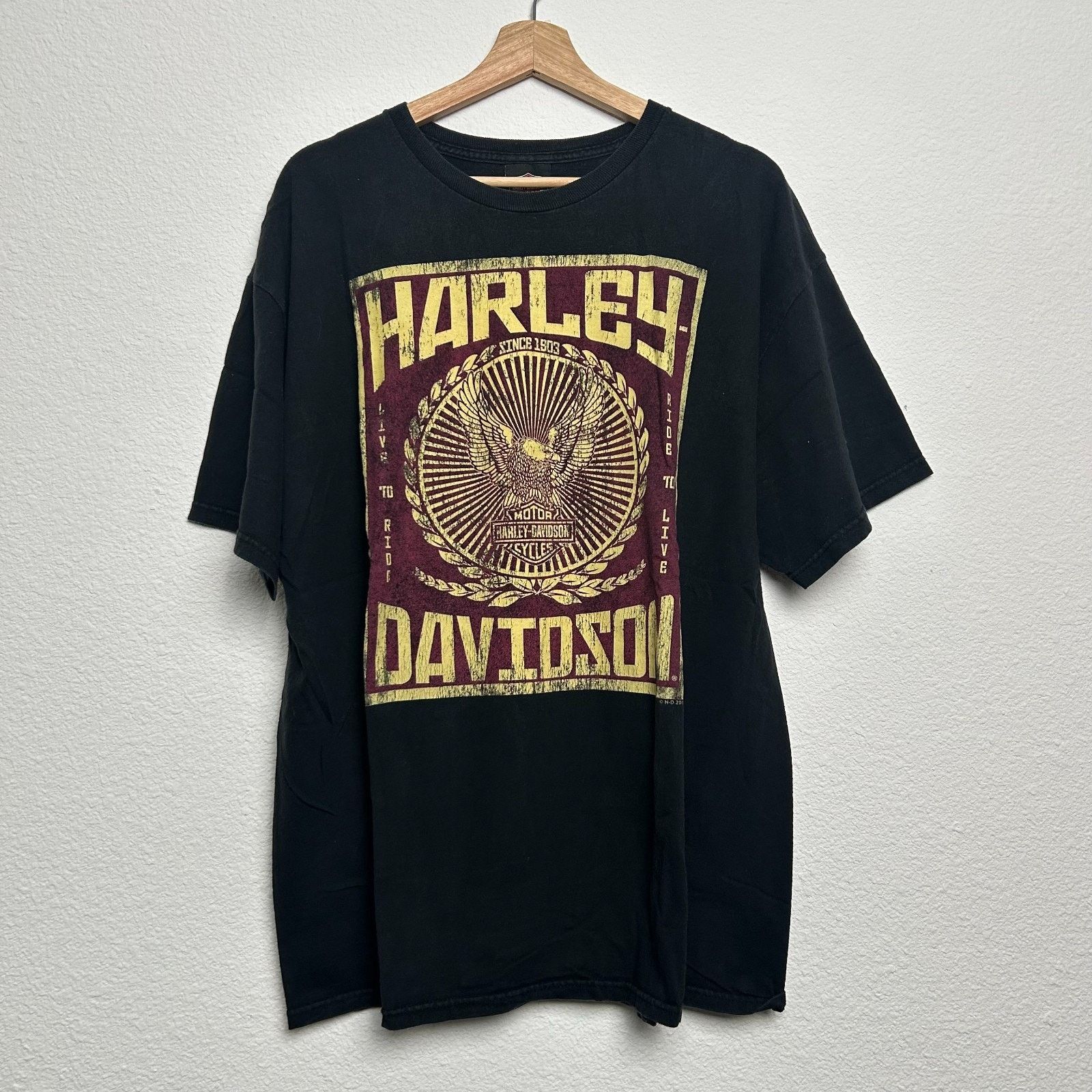 Harley Davidson Harley Davidson Tee Shirt Mens XL Black VA- Live to Ride Size US XL / EU 56 / 4 - 1 Thumbnail