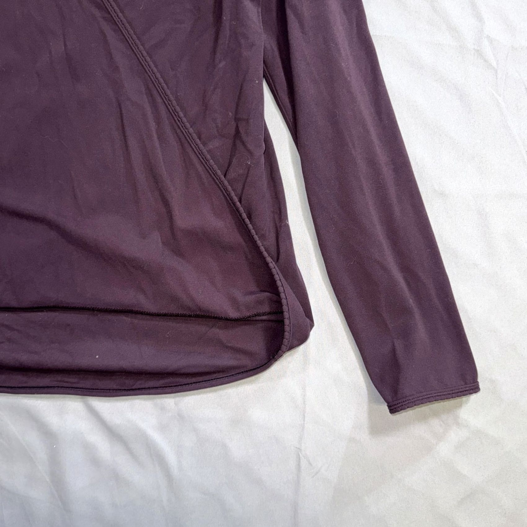 Lululemon Lululemon Shirt Womens Medium Purple Wrap Front Long Sleeve V-Neck Yoga Top Size M / US 6-8 / IT 42-44 - 7 Thumbnail