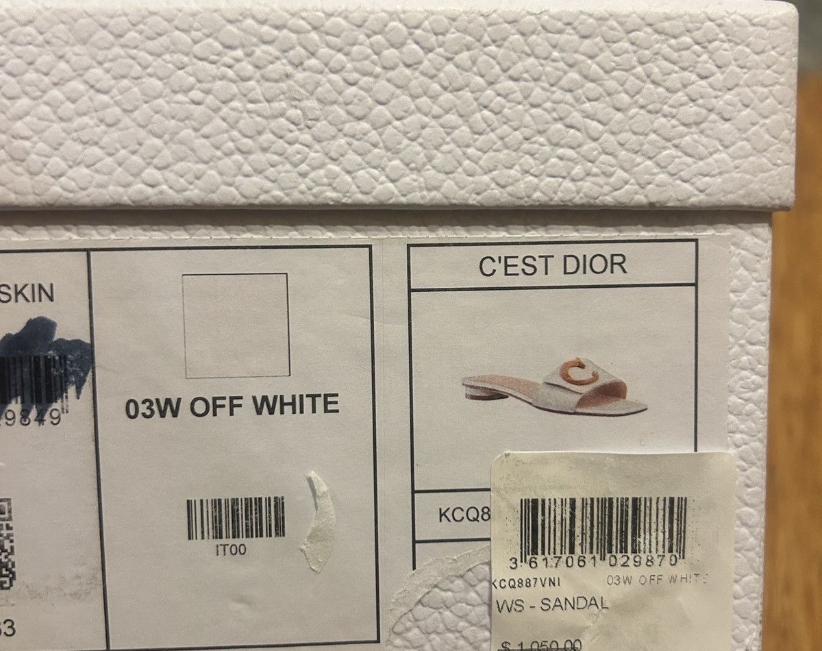 Dior C'EST DIOR SLIDE White Patent Calfskin size 38